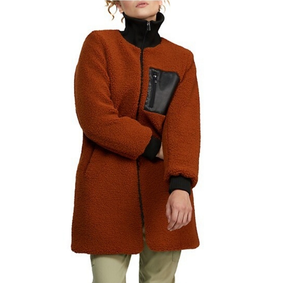Nvlt Jackets \u0026 Coats | Nwt Nvlt Boucl Longline Jacket in Cognac | Color: Brown | Size: M | Sweetfinds444's Closet
